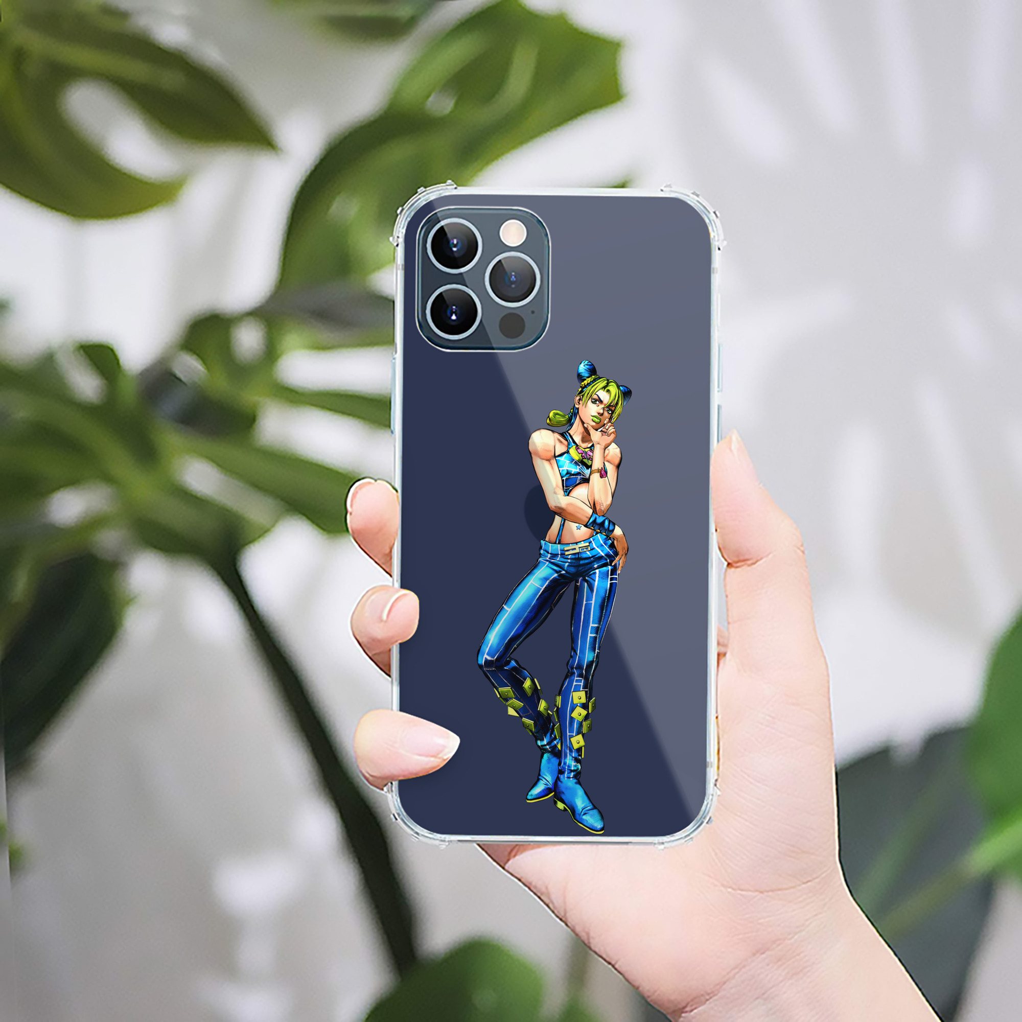 （画像用） "ジョジョの奇妙な冒険 くうじょう ジョリーン JoJo's Bizarre Adventure Jolyne Cujoh " 【iPhone 12シリーズ対応】透明スマホケース（クリアソフトケース）